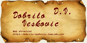 Dobrilo Vesković vizit kartica